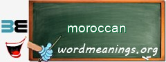 WordMeaning blackboard for moroccan